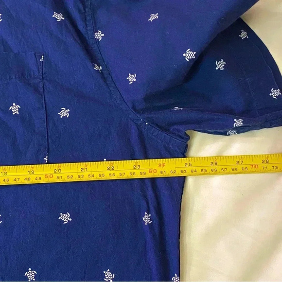 Jachs New York men navy blue button short sleeve with pocket casual work shirt - Picture 5 of 7